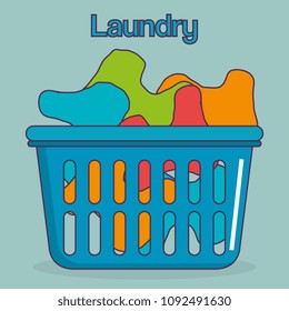 clothes plastic basket laundry service