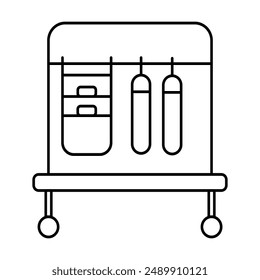 Clothes rack icon vector on white background