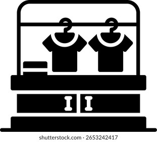 Roupas Rack novo criativo ícone Design Vetor