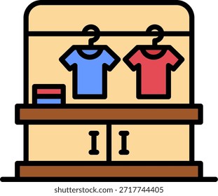 Roupas Rack novo criativo ícone Design Vetor