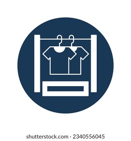 Icono de vectores de rack de ropa con colores de fondo de moda que pueden editar o modificar fácilmente

