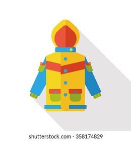 clothes raincoat flat icon