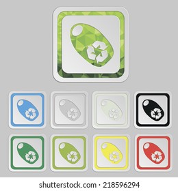 Clothes recycling ecology vector icons