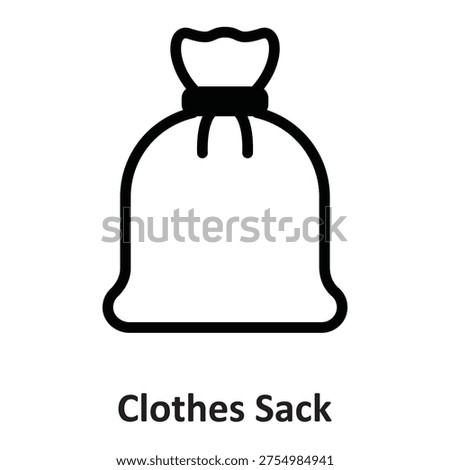 Clothes Sack Vector icon which can easily modify or edit


