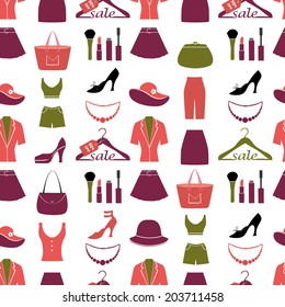 Clothes seamless pattern.  