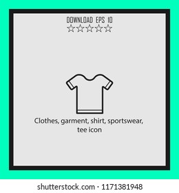 Clothes, shirt, tee icon  vector icon