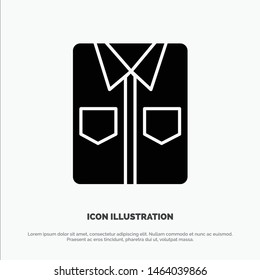 Clothes, Shirt, Tshirt, Shopping Solid Black Glyph Icon. Vector Icon Template background