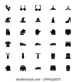 clothes shoes collection icon or logo isolated sign symbol vector illustration - Collection of high quality black style vector icons
