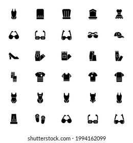 clothes shoes collection icon or logo isolated sign symbol vector illustration - Collection of high quality black style vector icons
