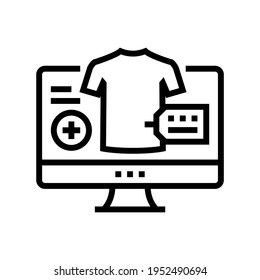 clothes shop department line icon vector. clothes shop department sign. isolated contour symbol black illustration