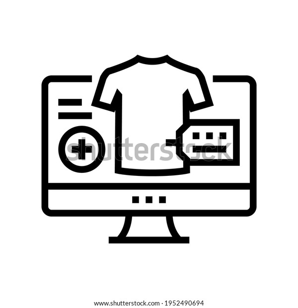 clothes shop\
department line icon vector. clothes shop department sign. isolated\
contour symbol black\
illustration