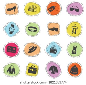 iconos web de la tienda de ropa para el diseño de la interfaz de usuario