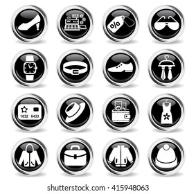 clothes shop web icons for user interface design
