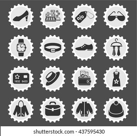 clothes shop web icons for user interface design