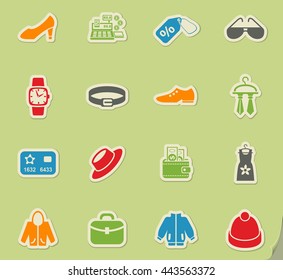 clothes shop web icons for user interface design