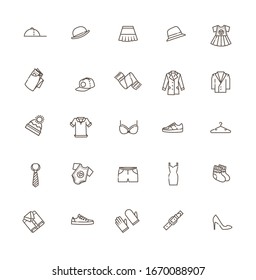 Clothes shopping concept illustration, thin line flat design