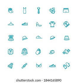 Clothes shopping concept illustration. Vector icons