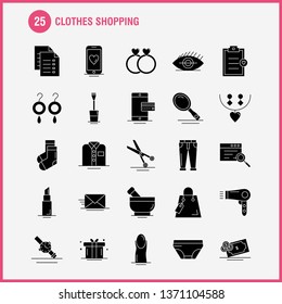 Clothes Shopping Solid Glyph Icon for Web, Print and Mobile UX/UI Kit. Such as: File, Sale, Shopping, Rate, Shopping, Hand Bag, Tag, Pictogram Pack. - Vector