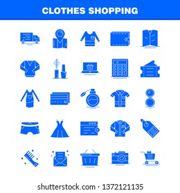 Clothes Shopping Solid Glyph Icon for Web, Print and Mobile UX/UI Kit. Such as: Hospital, Basket, Cart, Shopping, Ticket, Tickets, Travel, Shopping, Pictogram Pack. - Vector