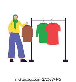 Ilustración vectorial de compras de ropa EPS 10 File