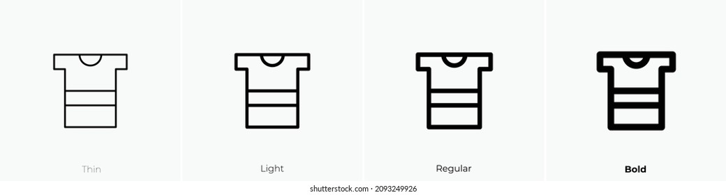 clothes short sleeve icon. Thin, Light Regular And Bold style design isolated on white background