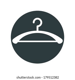Clothes shoulder vector simple single color icon isolated on white background.
