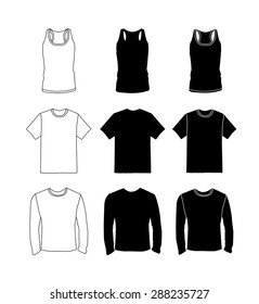 Clothes silhouette collection, vector eps10 illustration