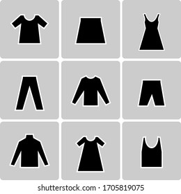 Clothes simple vector icon on background