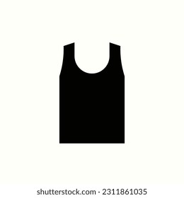 ropa, icono de singlet, icono aislado de glifo en fondo claro, perfecto para sitio web, blog, logo, diseño gráfico, medios sociales, interfaz de usuario, aplicación móvil