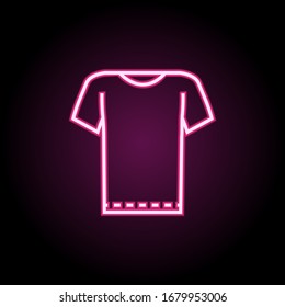 Clothes sleeves t-shirt neon icon. Simple thin line, outline vector of clothes icons for ui and ux, website or mobile application