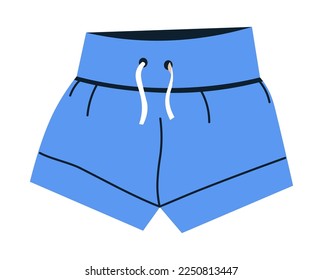 Clothes for sport or sleeping, isolated women shorts for training or summer activities. Apparel and fashionable accessories. Piece of clothing, fashion and design collection. Vector in flat style