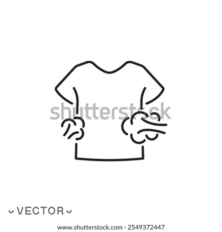 clothes steam icon, steam generator concept, thin line symbol isolated on white background, editable stroke eps 10 vector illustration