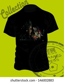 Clothes subject, vest, night party, disco, night city