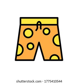 Clothes, swimming trunks icon. Simple color with outline vector elements of vacation icons for ui and ux, website or mobile application