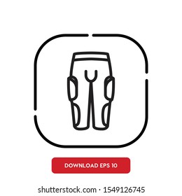 Clothes symbol, pants  outline vector icon