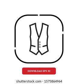 Clothes symbol, vest outline vector icon. Modern, simple flat vector illustration for web site or mobile app