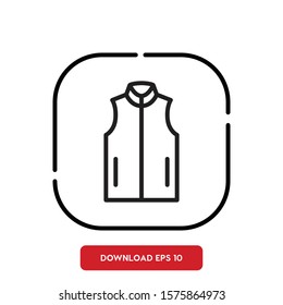 Clothes symbol, vest outline vector icon. Modern, simple flat vector illustration for web site or mobile app