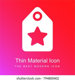 Clothes Tag red and pink gradient material white icon minimal design