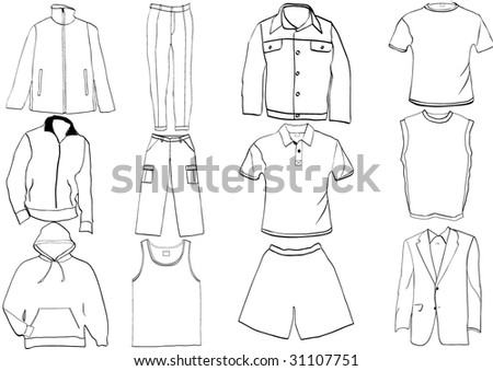 Clothes Template Collection Stock Vector (Royalty Free) 31107751