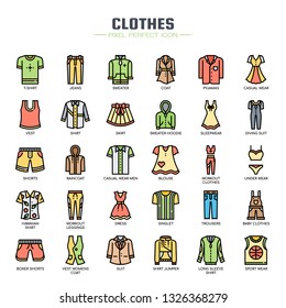 Clothes , Thin Line and Pixel Perfect Icons