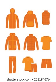 Clothes, tracking icons