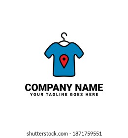 Clothes, T-Shirts, Clothes Hangers, Point, Locations, for Fashion Shop Logo Designs