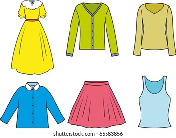 Clothes Vector Color Illustration Stock Vector (Royalty Free) 65583856 ...