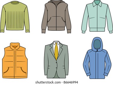 Men’s Clothes - Vector color illustration