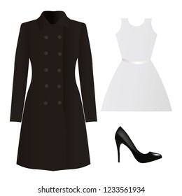 Clothes vector design. Daily outfit, items combination. Casual look