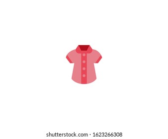 Woman’s Clothes vector flat icon. Isolated woman clothe, shirt emoji illustration 