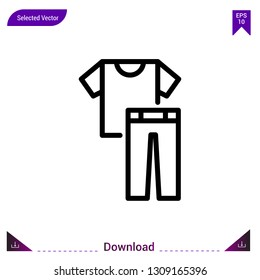 Clothes vector icon. Best modern, simple, isolated,lifestyle-icons.flat icon for website design or mobile applications, UI / UX design vector format.