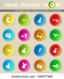 clothes vector icons for user interface design