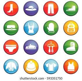 clothes vector icons for user interface design