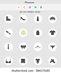 Clothes  vector icons for web sites and user interface